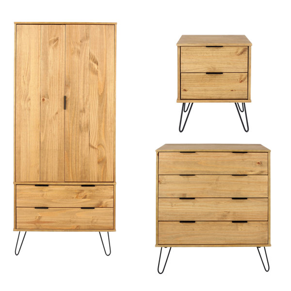 Natur Pur Burley 3 Piece Bedroom Set Wayfair.co.uk